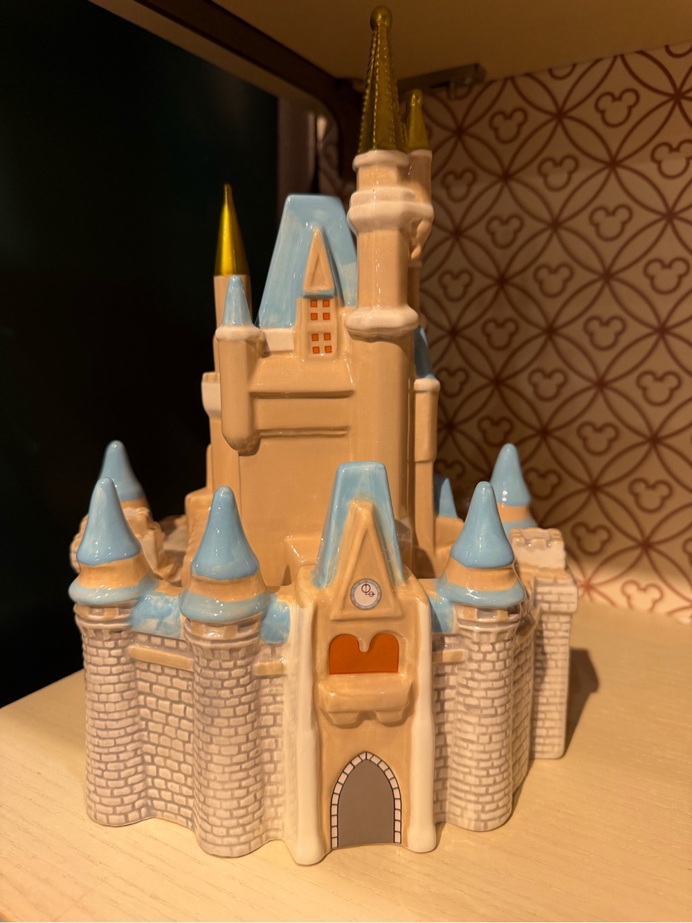 Disney Cinderellas castle cookie jar ceramic collectible kitchen Disney castle